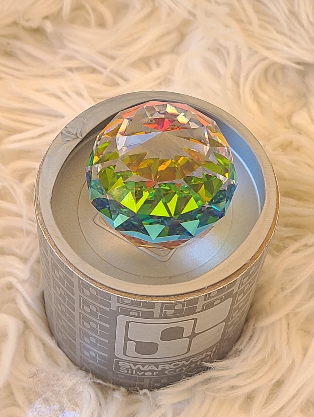 Swarovski Multicolor Faceted Crystal Sphere-Pink,Yellow,Green,Blue-Great Conditi